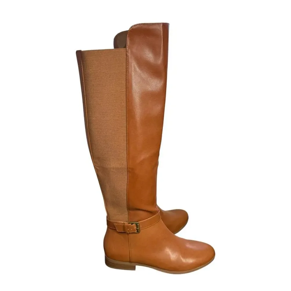 Style & Co. Kimmball over-the-knee riding boots in tan faux leather Size 8